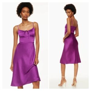 Aritzia Wilfred Bellow Satin Dress Size 0